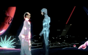 Clip of the cut scene from TRON. Tron asks Yori: How are we going to get to the I/O Tower?
