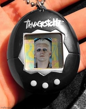 An image of Zuse’s unimpressed face in a tamagotchi after he pissed Sam off.