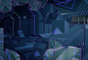the cavern from the energy pool scene (Tron 1982)