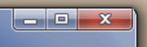 ID: The minimise, maximise and close buttons you find at the top corner of computer tabs. End ID