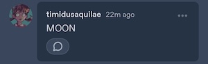 reply from timidusaquilae. it is just the word moon in all caps.
