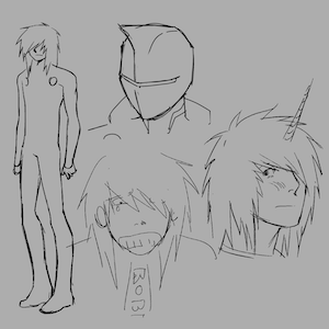 a drawing of my Tron OC, Jasper
